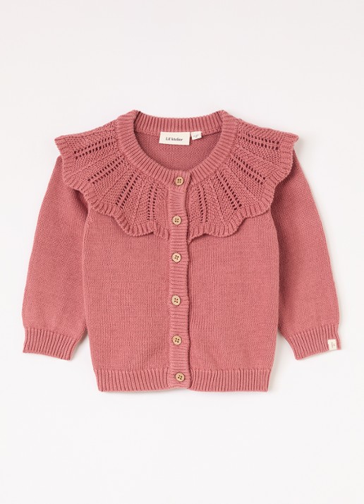 Lil 'Atelier NBFNoda fijngebereid vest met opengewerkt dessin