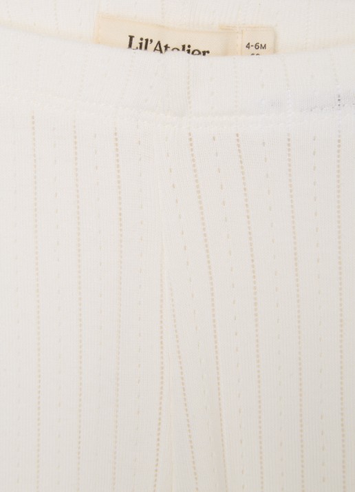 Lil 'Atelier NBFRachel legging in  katoenblend - detail gebroken wit