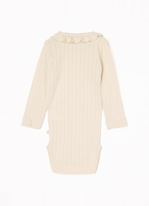 Lil 'Atelier NBFRachel romper in  katoenblend - voorkant 2 beige
