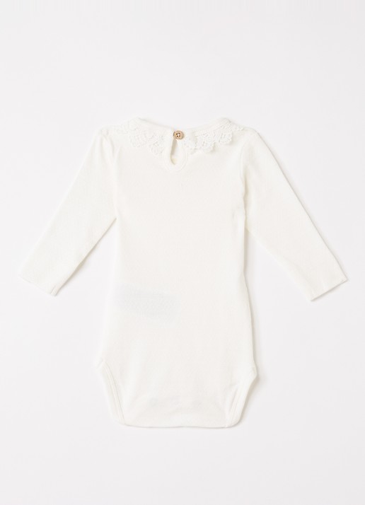 Lil 'Atelier NBFTapia romper met structuur - voorkant 2 gebroken wit