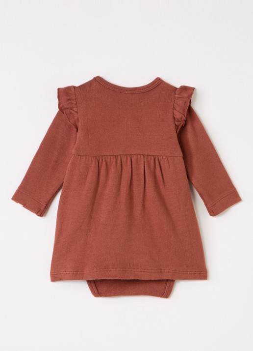 Lil 'Atelier NBFThoro jurk - voorkant 2 roodbruin