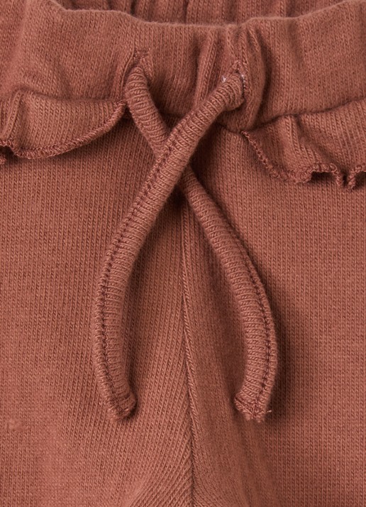 Lil 'Atelier NBFThoro loose fit babybroek - detail mahoniebruin