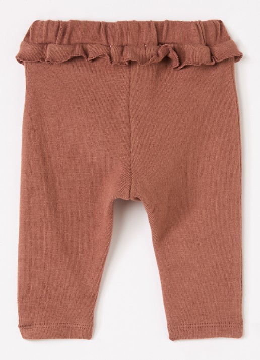 Lil 'Atelier NBFThoro loose fit babybroek - voorkant 3 mahoniebruin