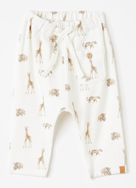 Lil 'Atelier NBMGayo legging met print - voorkant 4 gebroken wit