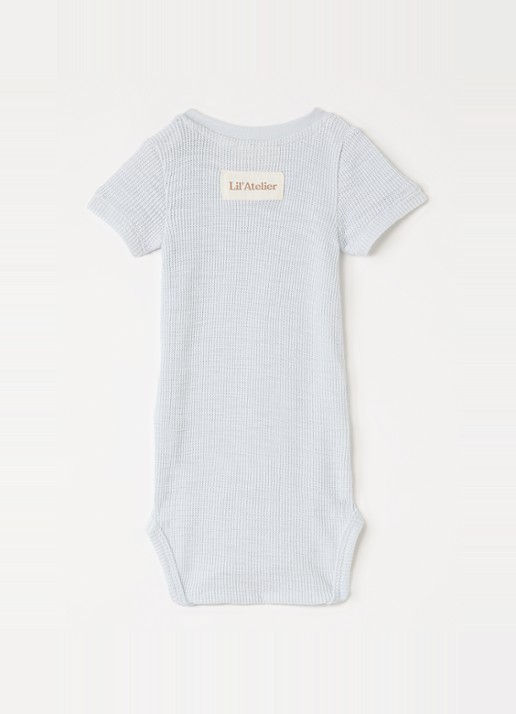 Lil 'Atelier NBMHonjo romper met structuur - voorkant 2 lichtblauw