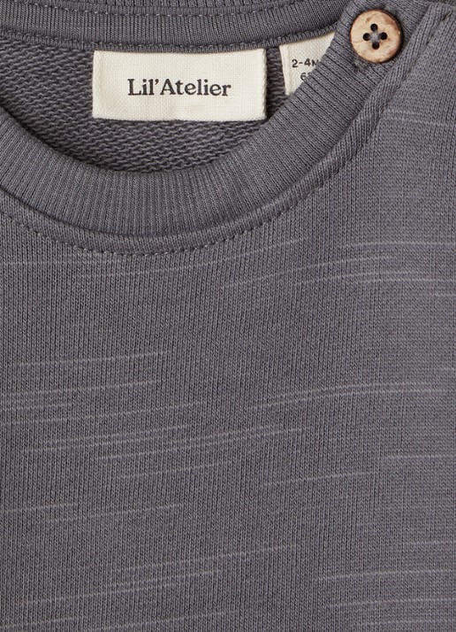 Lil 'Atelier NBMKavens sweater met gemêleerd dessin - detail 3 donkergrijs