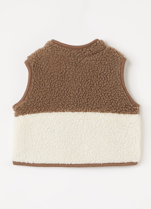 Lil 'Atelier NBMLayo bodywarmer van teddy - achterkant 3 ivoor