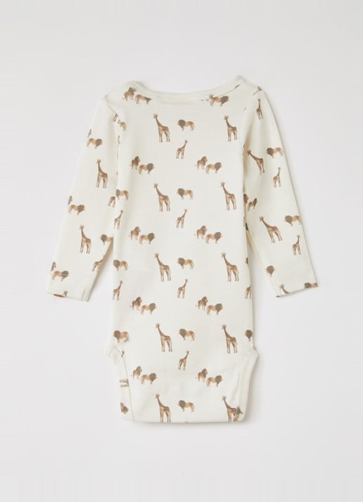 Lil 'Atelier NBMLayo romper met print - voorkant 2 gebroken wit