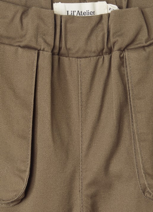 Lil 'Atelier NBMNage tapered fit cargobroek met steekzakken - detail bruin