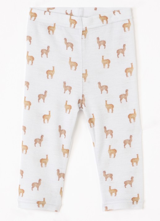 Lil 'Atelier NBMNoel legging van merino wol - voorkant lichtblauw