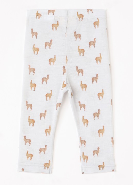 Lil 'Atelier NBMNoel legging van merino wol - voorkant 2 lichtblauw