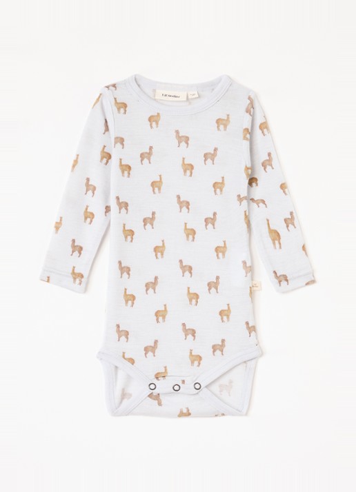 Lil 'Atelier NBMNoel romper van wol  - voorkant 3 lichtblauw