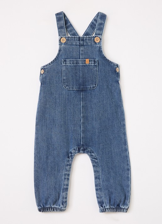 Lil 'Atelier NBMObello tuinbroek van denim - voorkant jeans