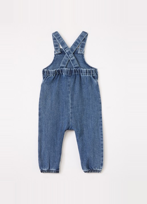 Lil 'Atelier NBMObello tuinbroek van denim - voorkant 2 jeans