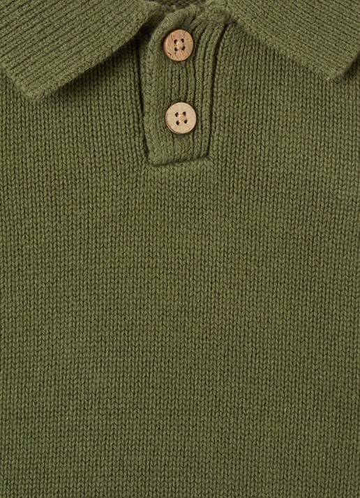 Lil 'Atelier NBMOlo fijngebreide trui met polokraag - detail 3 beige
