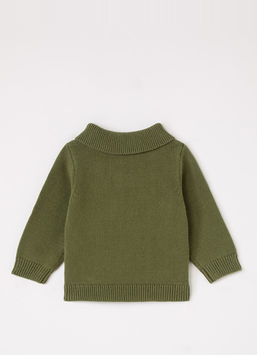 Lil 'Atelier NBMOlo fijngebreide trui met polokraag - voorkant 2 beige