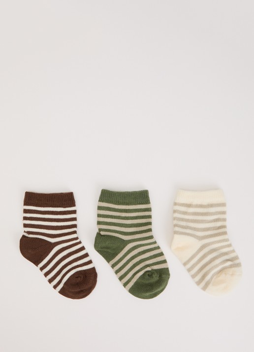 Lil 'Atelier NBMRossa sokken in 3-pack - voorkant ivoor