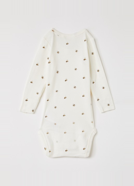 Lil 'Atelier NBNGayo romper met print - voorkant 2 gebroken wit