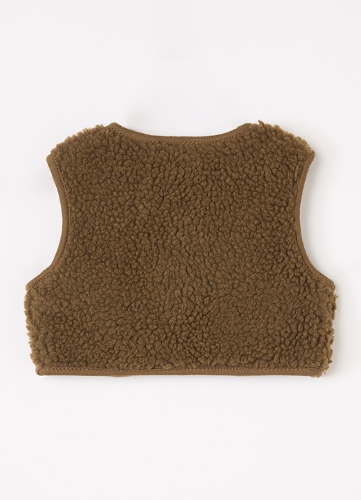 Lil 'Atelier NBNJono gilet van teddy - achterkant 3 lichtbruin