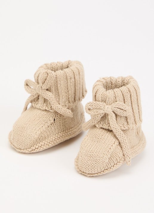 Lil 'Atelier NBNLaguna gebreide babyslofjes in katoenblend