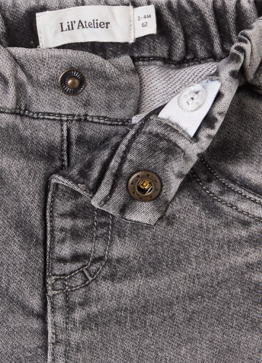 Lil 'Atelier NBNLulia loose fit jeans met gekleurde wassing - detail 2 grijs