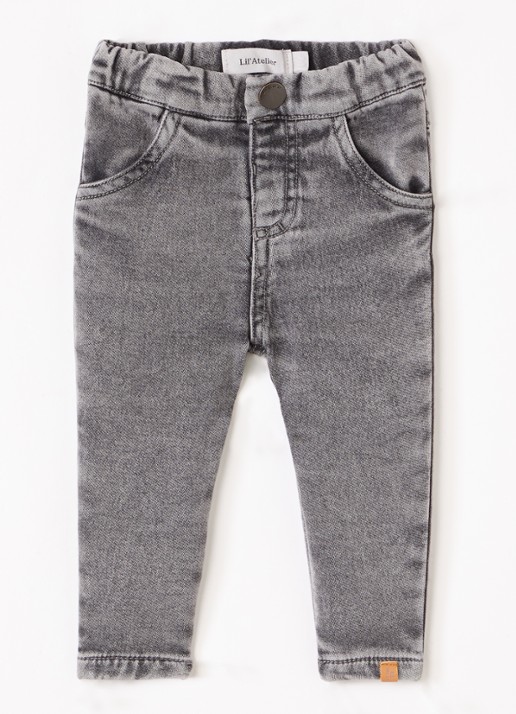 Lil 'Atelier NBNLulia loose fit jeans met gekleurde wassing - voorkant 5 grijs