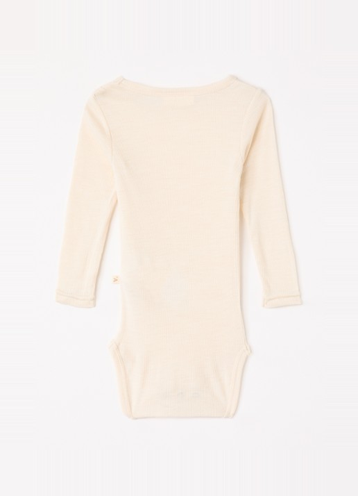 Lil 'Atelier NBNNalu romper in wolblend - voorkant 2 creme