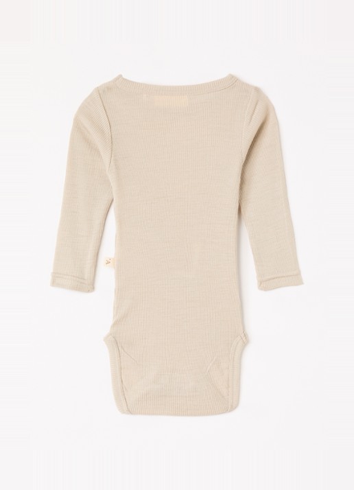 Lil 'Atelier NBNNalu romper in wolblend - voorkant 2 beige