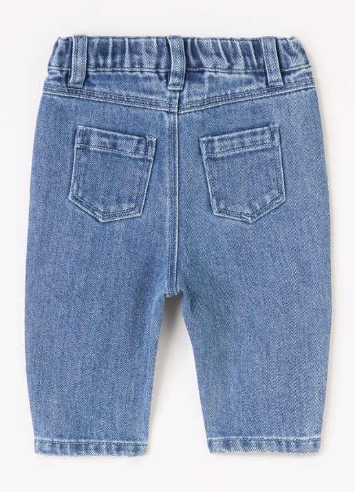 Lil 'Atelier NBNObello loose fit jeans met medium wassing - voorkant 2 indigo