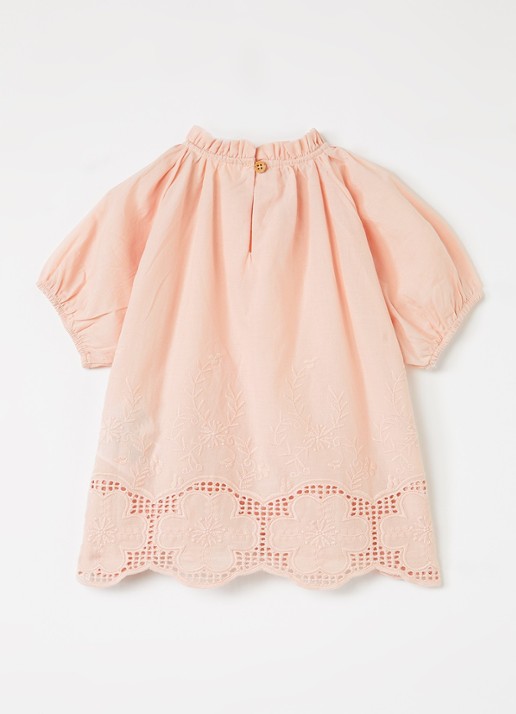 Lil 'Atelier NMFDayna top met bloemborduring - achterkant zalmroze