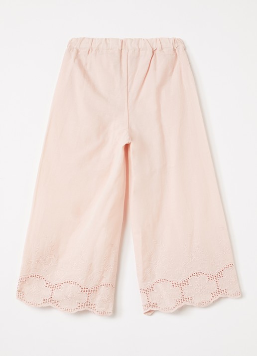 Lil 'Atelier NMFDayna wide fit broek - voorkant 3 oudroze