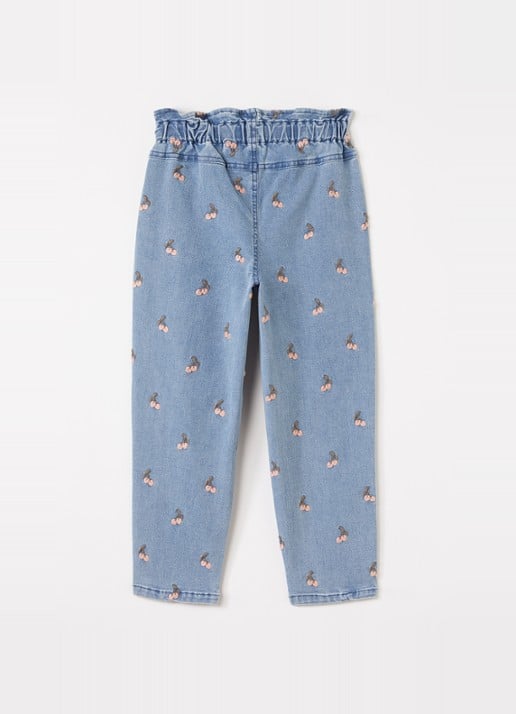 Lil 'Atelier NMFDeva straight leg jeans met borduring - voorkant 2 indigo