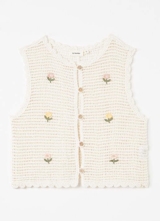 Lil 'Atelier NMFFlora grofgebreid vest
