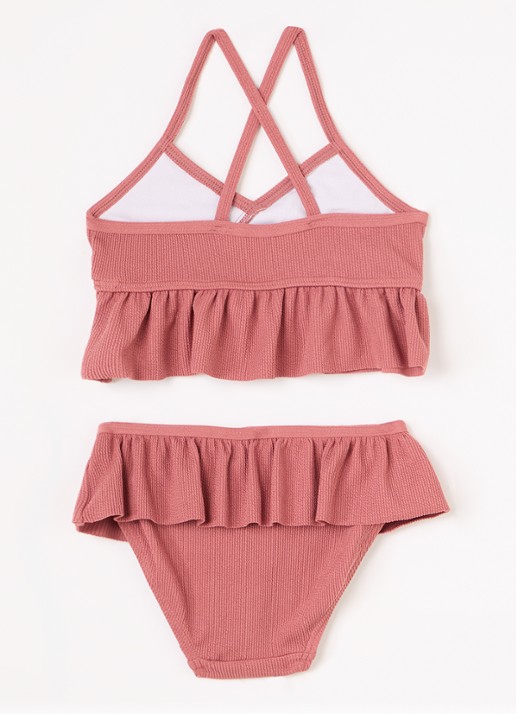 Lil 'Atelier NMFFola bikiniset met ruches - voorkant 2 koraal