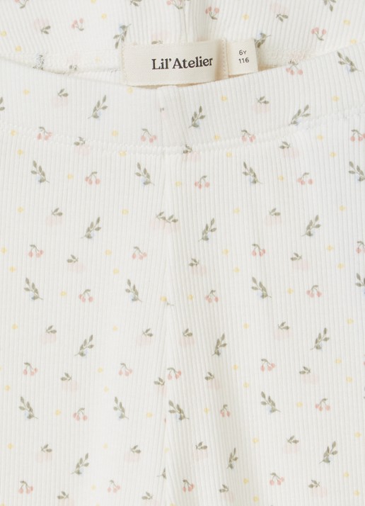 Lil 'Atelier NMFGago legging met print - detail 3 gebroken wit