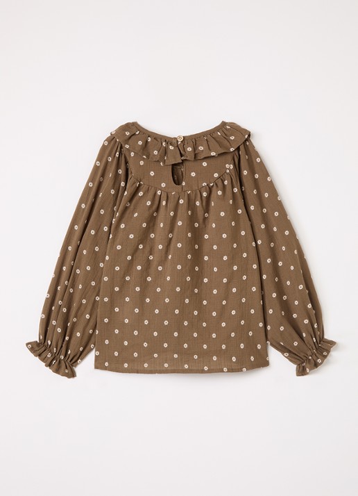 Lil 'Atelier NMFHulla top met print - voorkant 3 bruin
