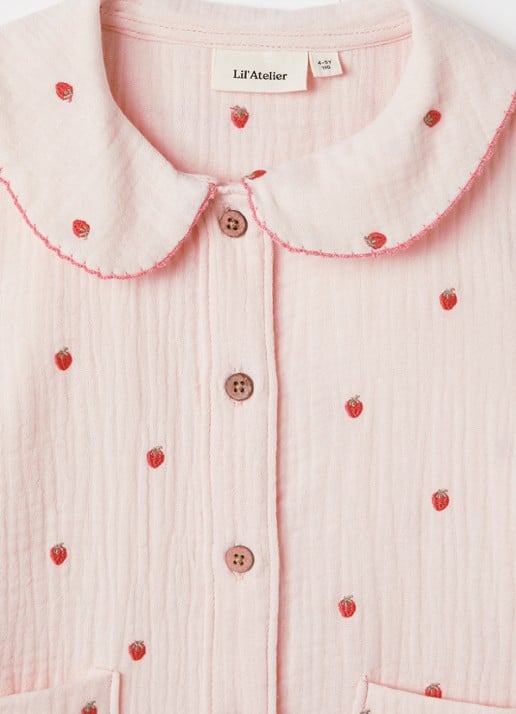 Lil 'Atelier NMFKamma blouse met print - detail lichtroze