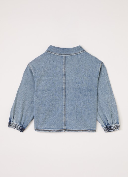 Lil 'Atelier NMFKarole overshirt van denim - achterkant 3 indigo