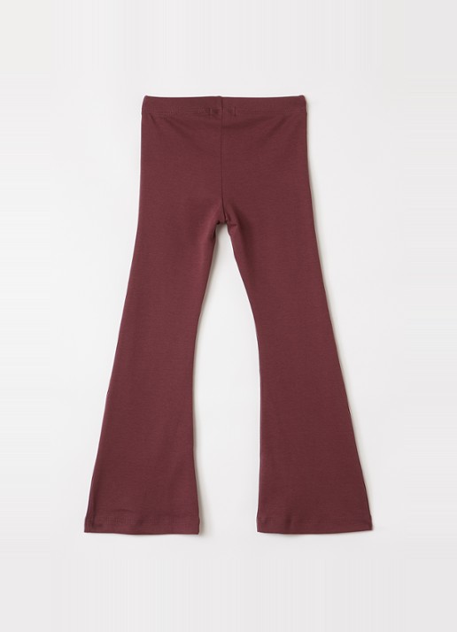 Lil 'Atelier NMFLimia flared fit broek - voorkant 3 bordeauxrood