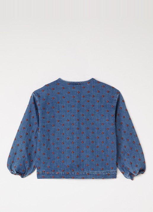 Lil 'Atelier NMFLiva overshirt van denim - achterkant jeans
