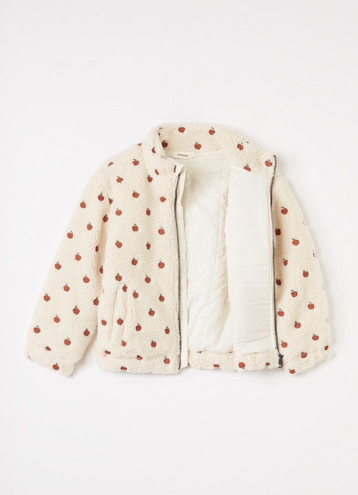 Lil 'Atelier NMFNalo jack van teddy met borduring - voorkant 3 creme