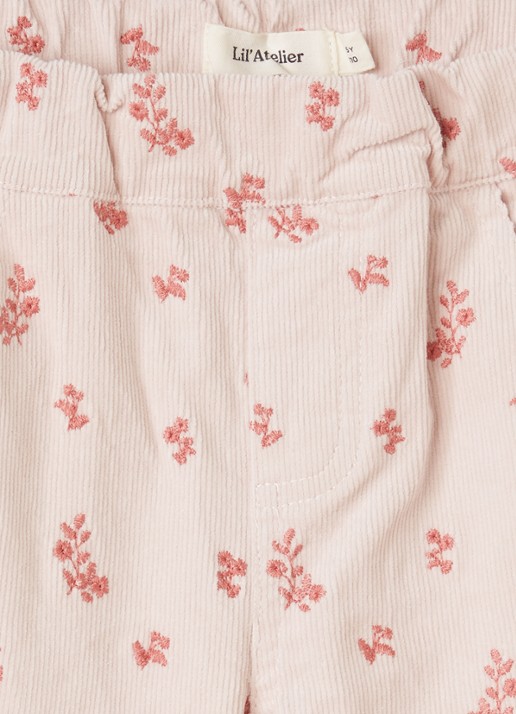Lil 'Atelier NMFNelly wide fit broek van corduroy - detail 3 violet