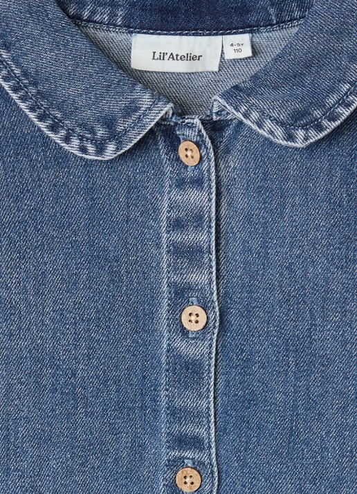 Lil 'Atelier NMFObello blouse van denim - detail indigo