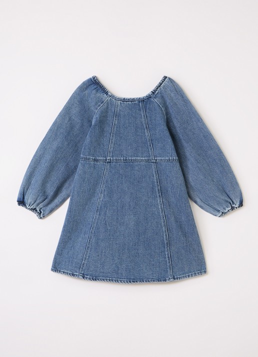 Lil 'Atelier NMFObello denim jurk - voorkant 2 indigo