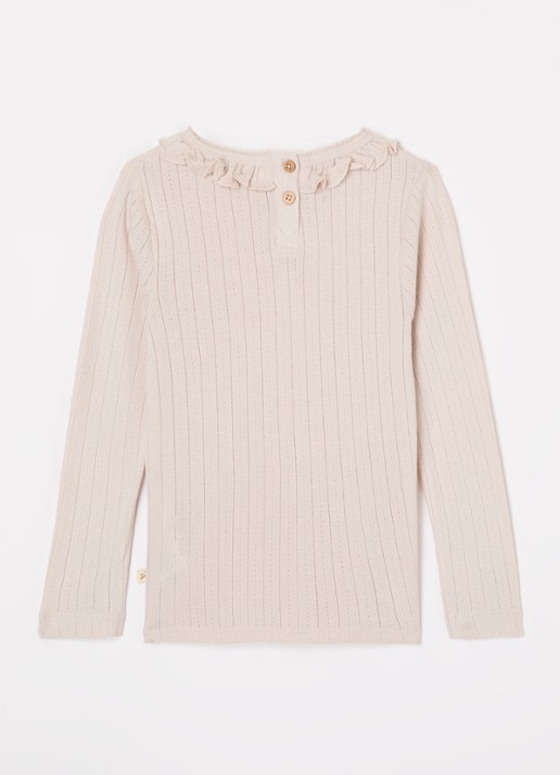 Lil 'Atelier NMFRachel top in  katoenblend - voorkant 3 beige