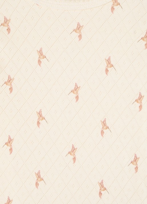 Lil 'Atelier NMFRachello Tyl longsleeve met print - detail ivoor