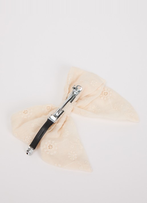 Lil 'Atelier NMFRilene haarclip met broderie - detail 2 creme