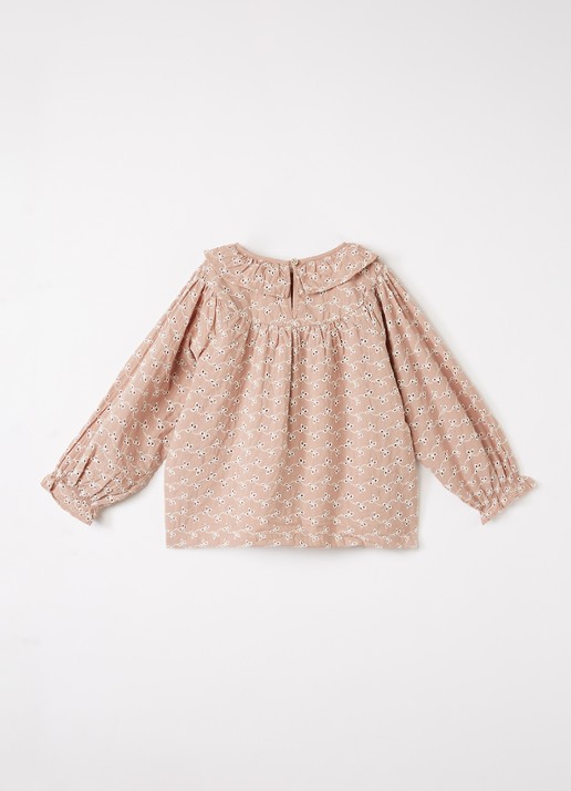 Lil 'Atelier NMFTessie tuniek met bloemborduring - voorkant 3 oudroze