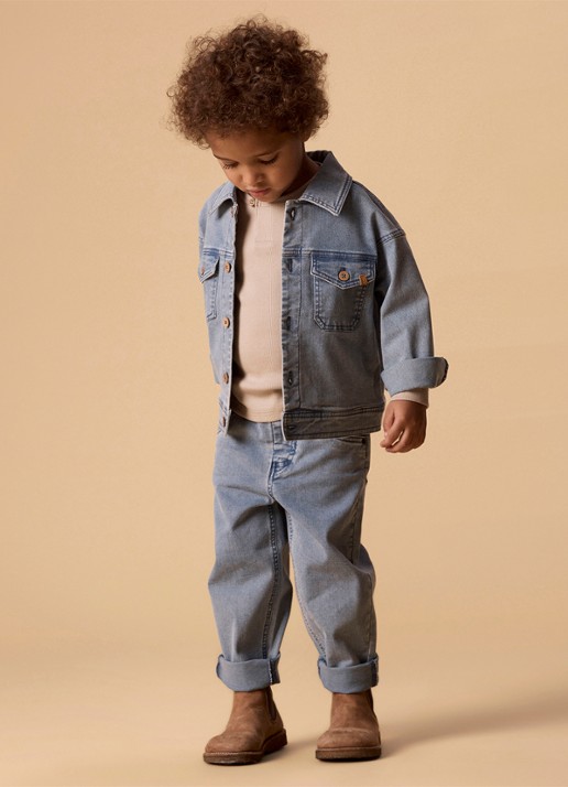 Lil 'Atelier NMMDeva spijkerjas met borstzakken - voorkant 5 indigo