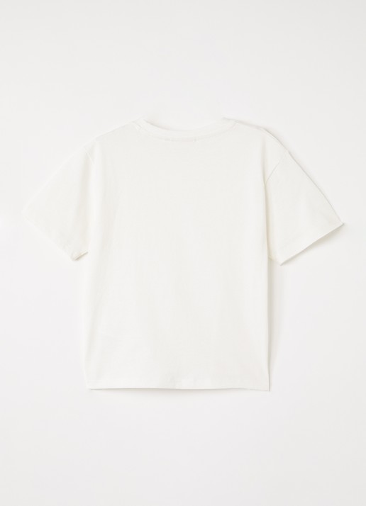 Lil 'Atelier NMMDolan T-shirt met borstzak - voorkant 2 gebroken wit